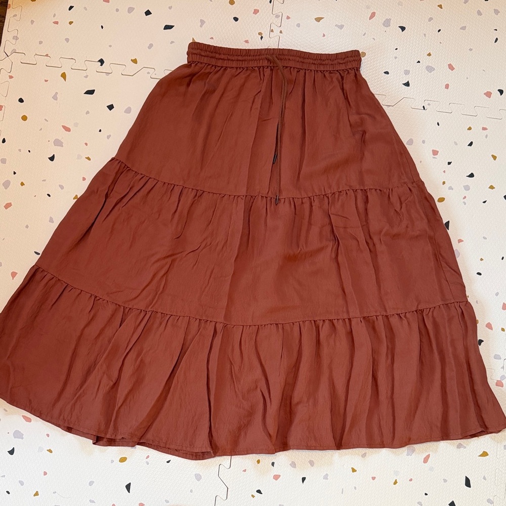Mango A-Line Brown Skirt